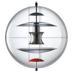 Verner Panton 'VP Globe' Pendelleuchte aus rauchfarbenem Glas und Acryl für Verpan