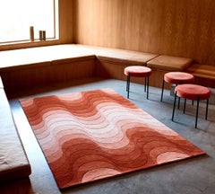 Verner Panton 'Wave' Rug 240 x 170cm in Orange for Verpan