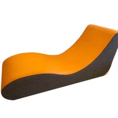 Verner Panton Welle 4 Lounge Chair Chaise, 1969, Custom Vegan Leather