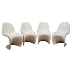 Verner Panton White Chairs, 1960