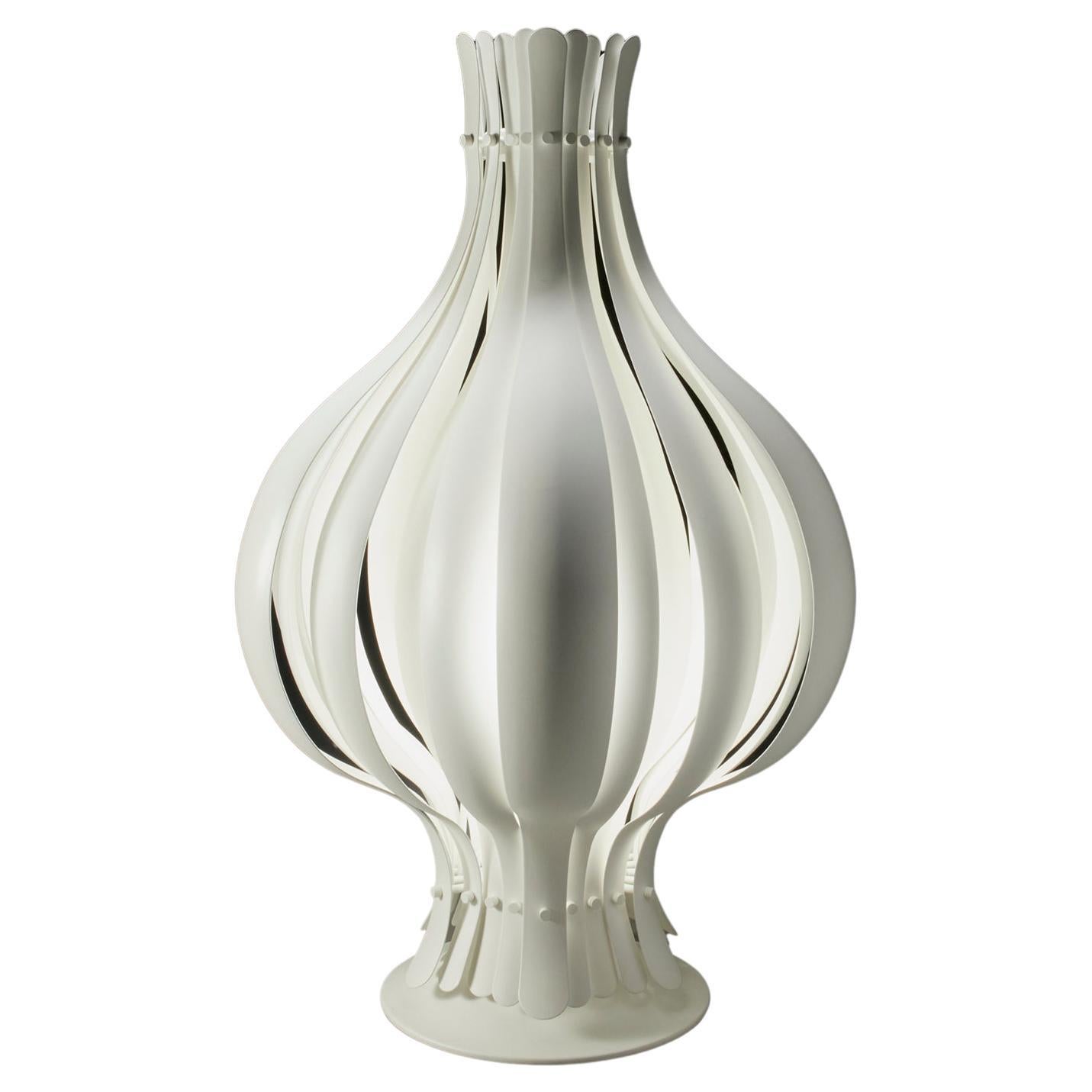 Lampe de bureau Verner Panton en forme d'oignon émaillé blanc, style danois moderne en vente