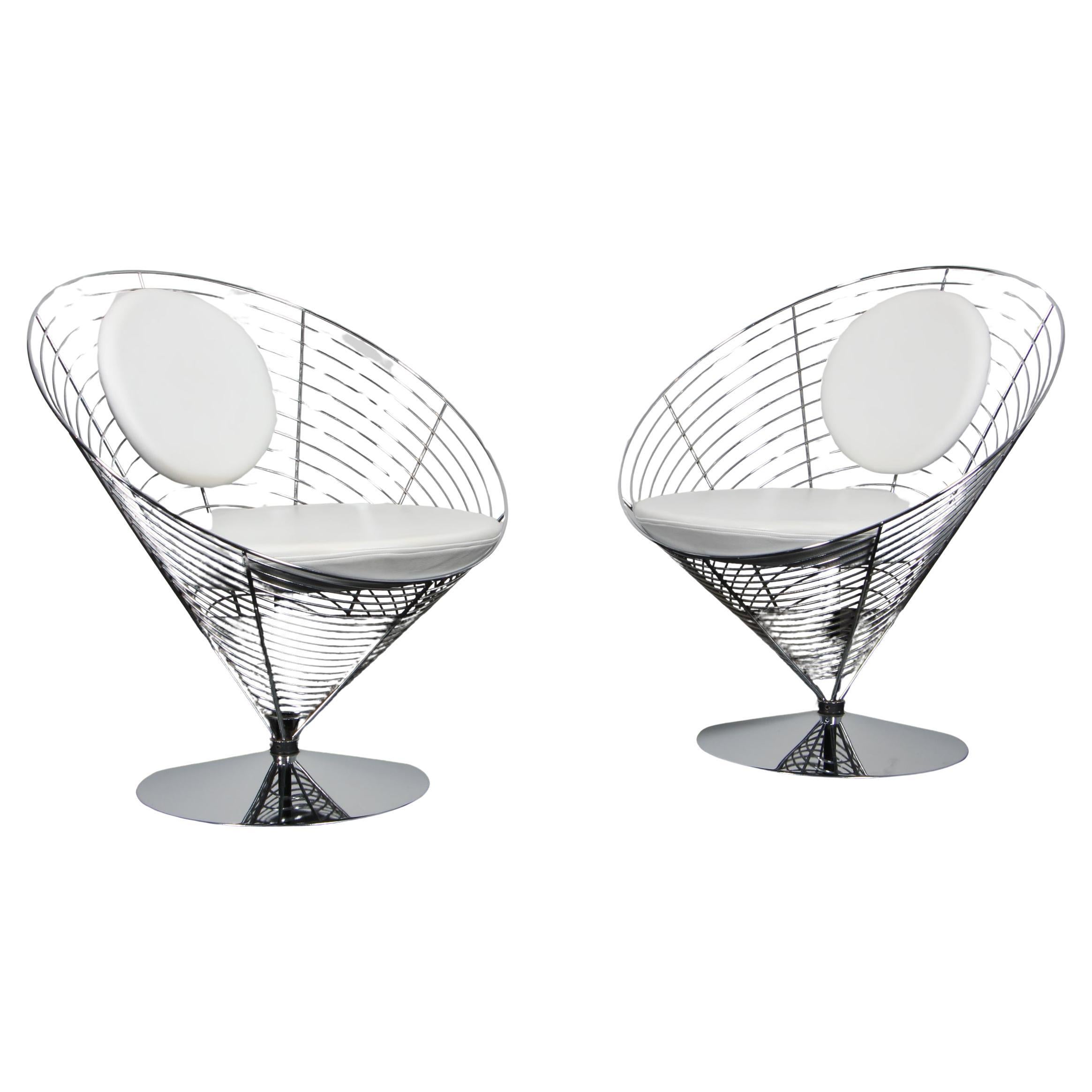 Verner Panton, Wire Cone Chair For Sale