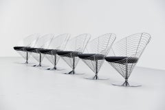 Verner Panton Wire Cone Chairs Fritz Hansen Denmark, 1988