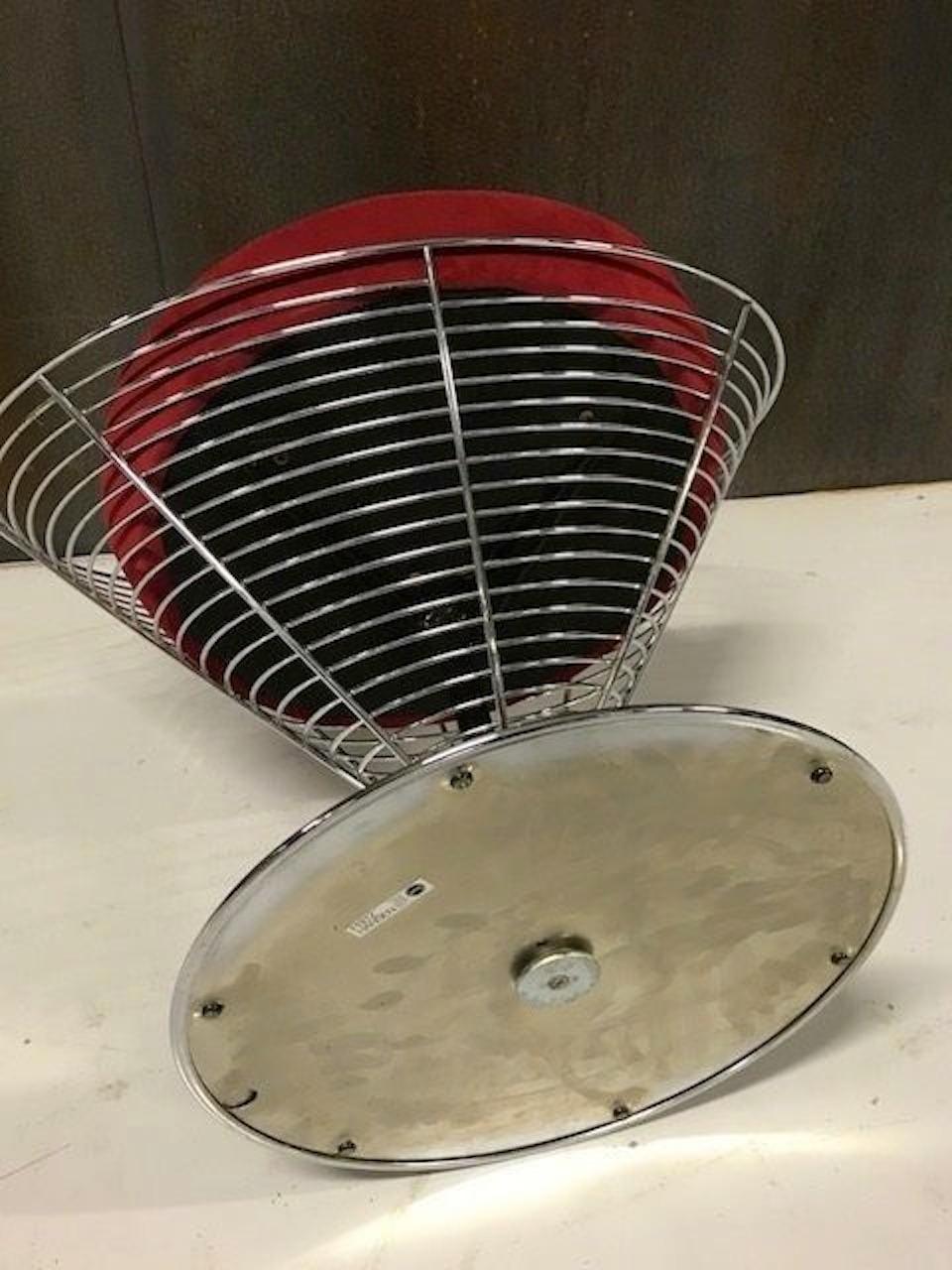 Verner Panton Wire Cone Swivel Chair Model V-8800, Fritz Hansen, 1950s 4