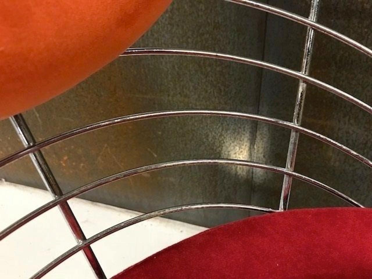 Verner Panton Wire Cone Swivel Chair Model V-8800, Fritz Hansen, 1950s In Good Condition In Porto, PT