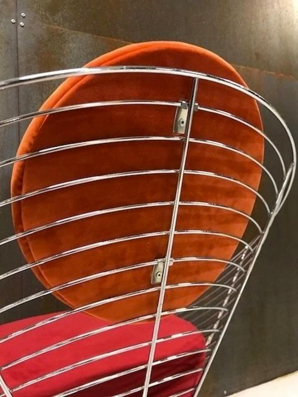 Mid-20th Century Verner Panton Wire Cone Swivel Chair Model V-8800, Fritz Hansen, 1950s