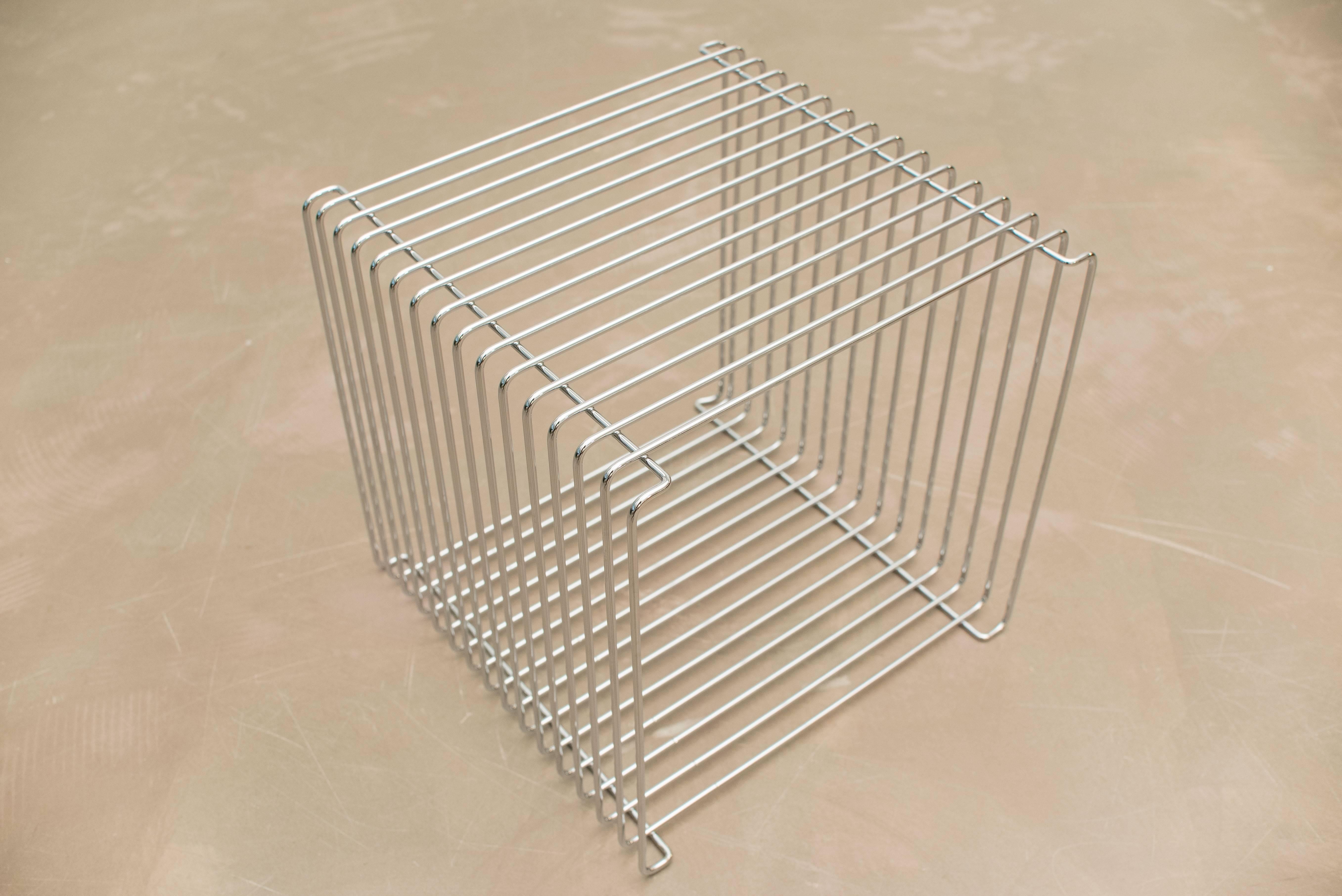 The Panton wire cube was designed by Verner Panton for Montana, 1971.