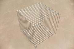 Verner Panton Chrome Wire Cube Shelf, 1971