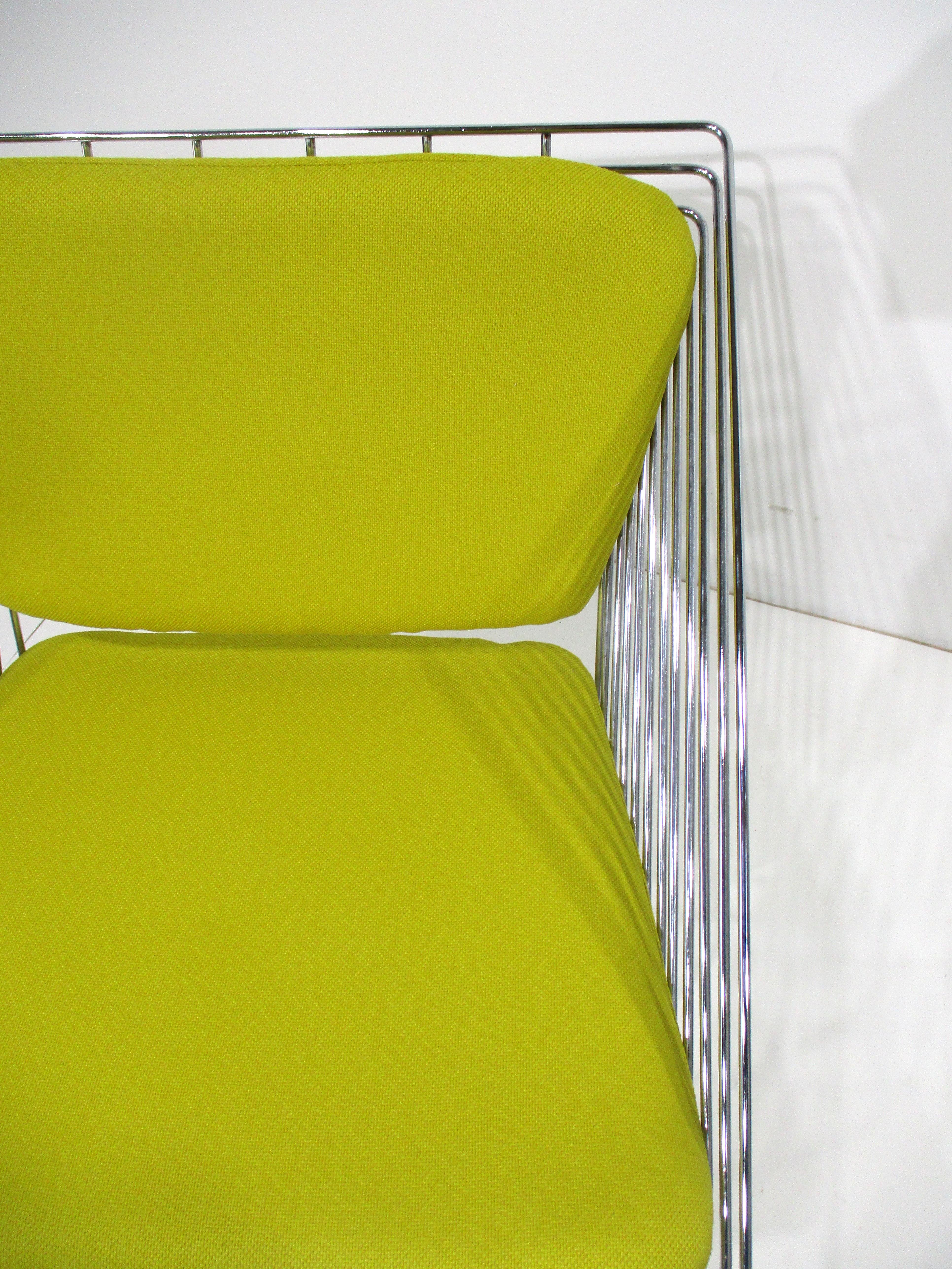 Verner Panton Wire Grid Lounge Chairs for Fritz Hansen Denmark For Sale 3