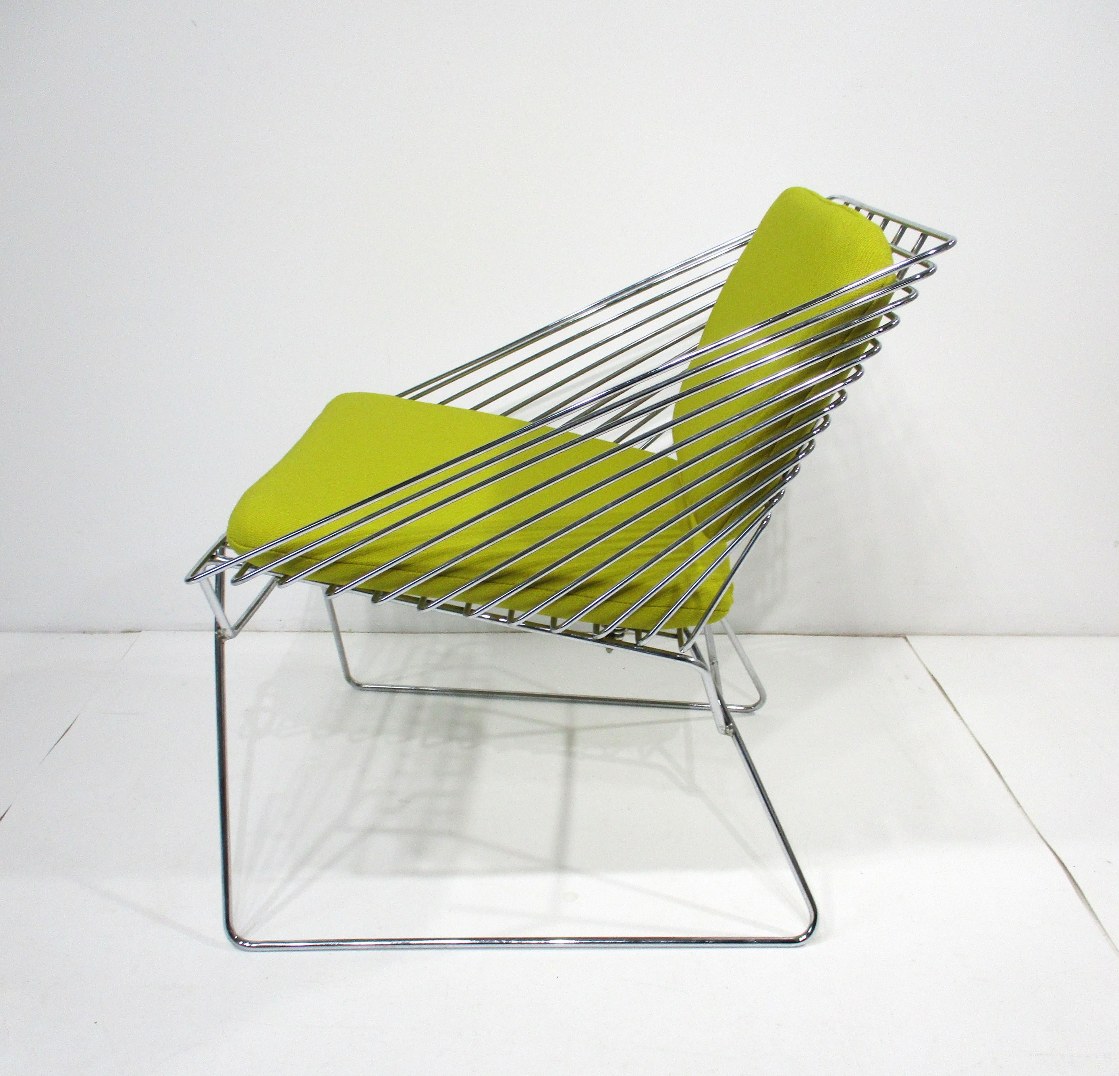 20th Century Verner Panton Wire Grid Lounge Chairs for Fritz Hansen Denmark For Sale