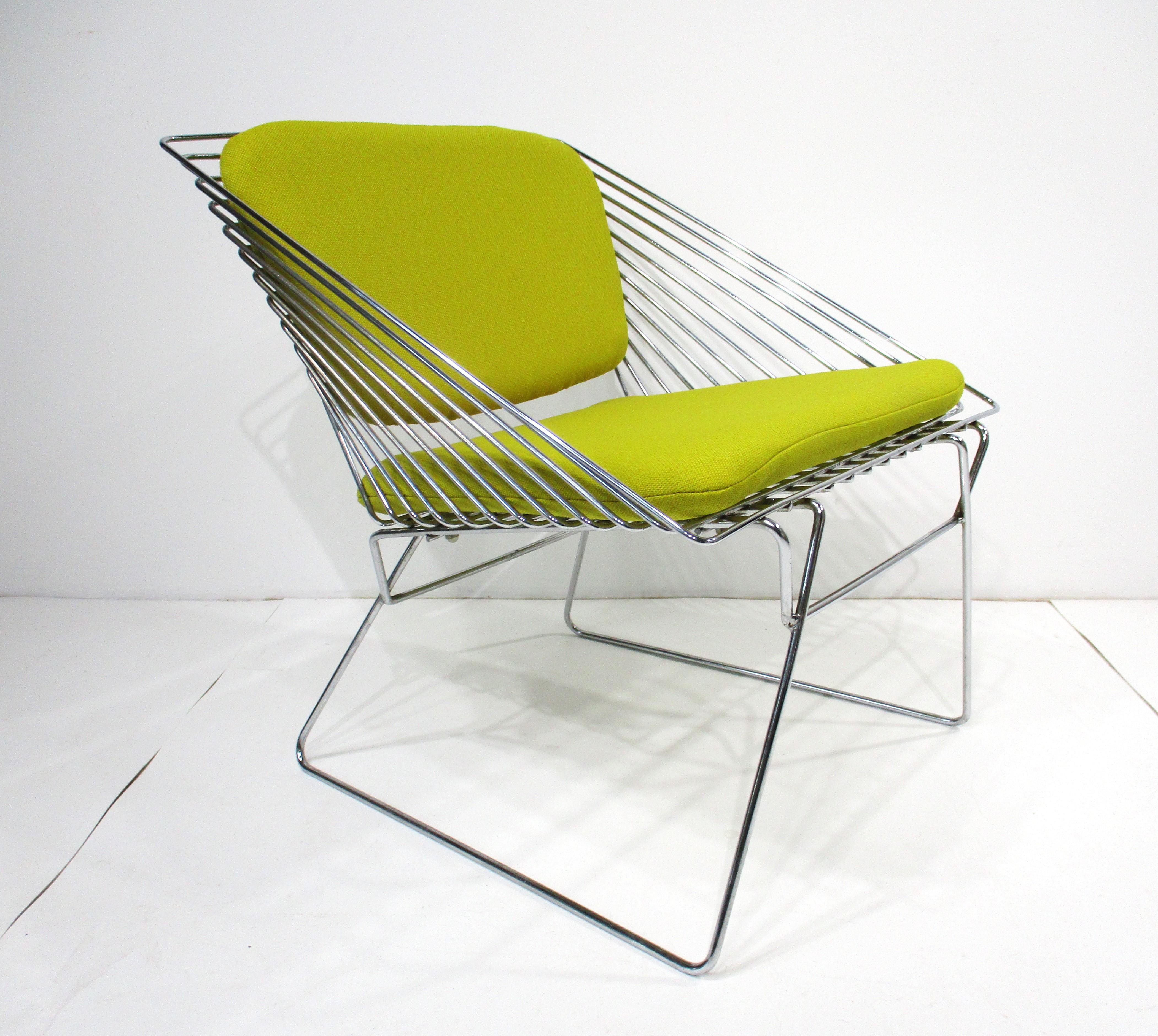 Verner Panton Wire Grid Lounge Chairs for Fritz Hansen Denmark For Sale 1