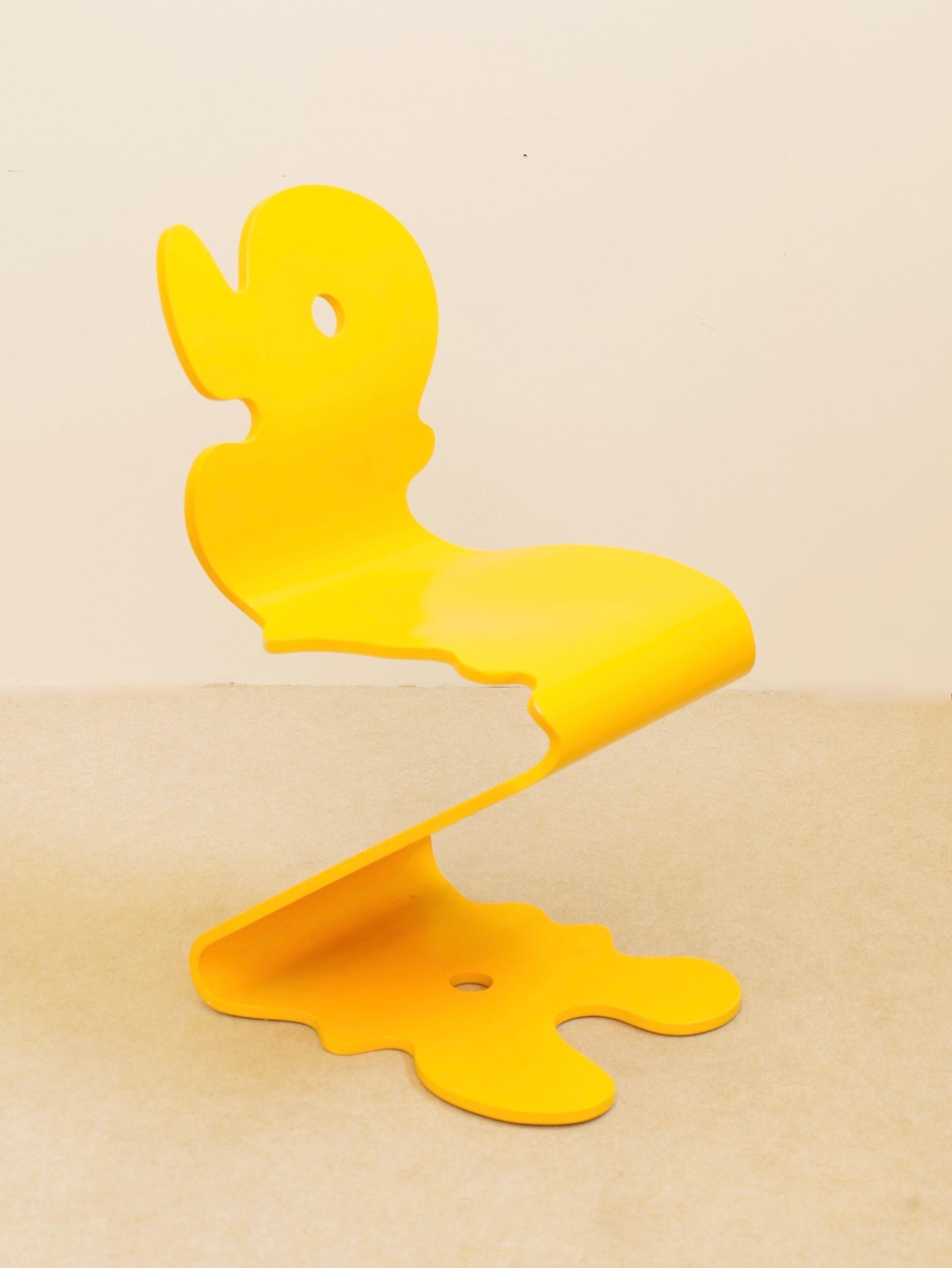 Verner Panton yellow Pantonic 5020 chair by HÅG Norway In Good Condition For Sale In Saarbrücken, DE