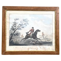 Vernet Equestrian Coloured Engraving