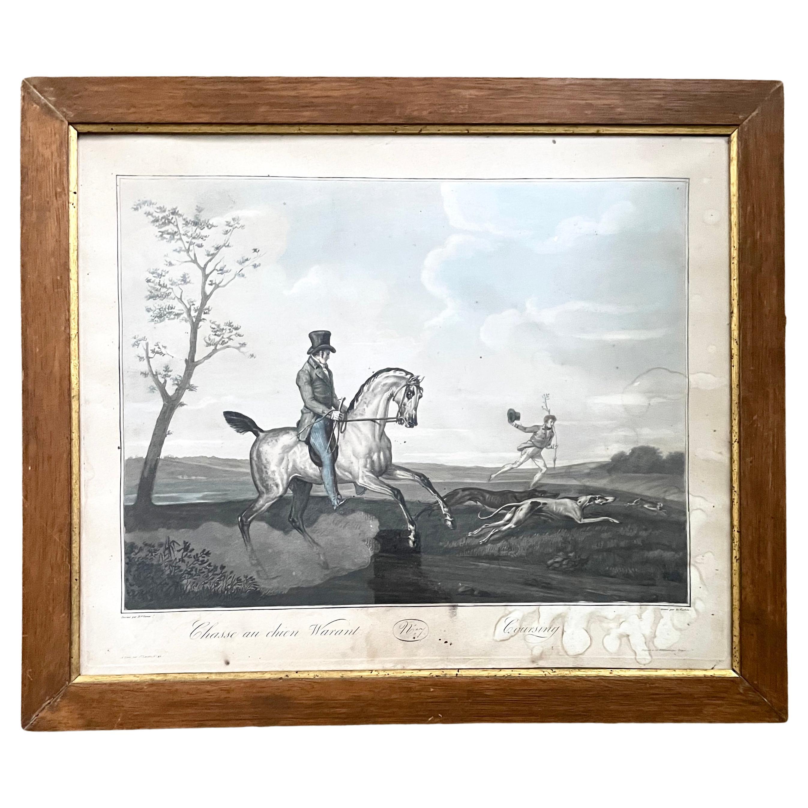 Vernet Equestrian Coloured Engraving
