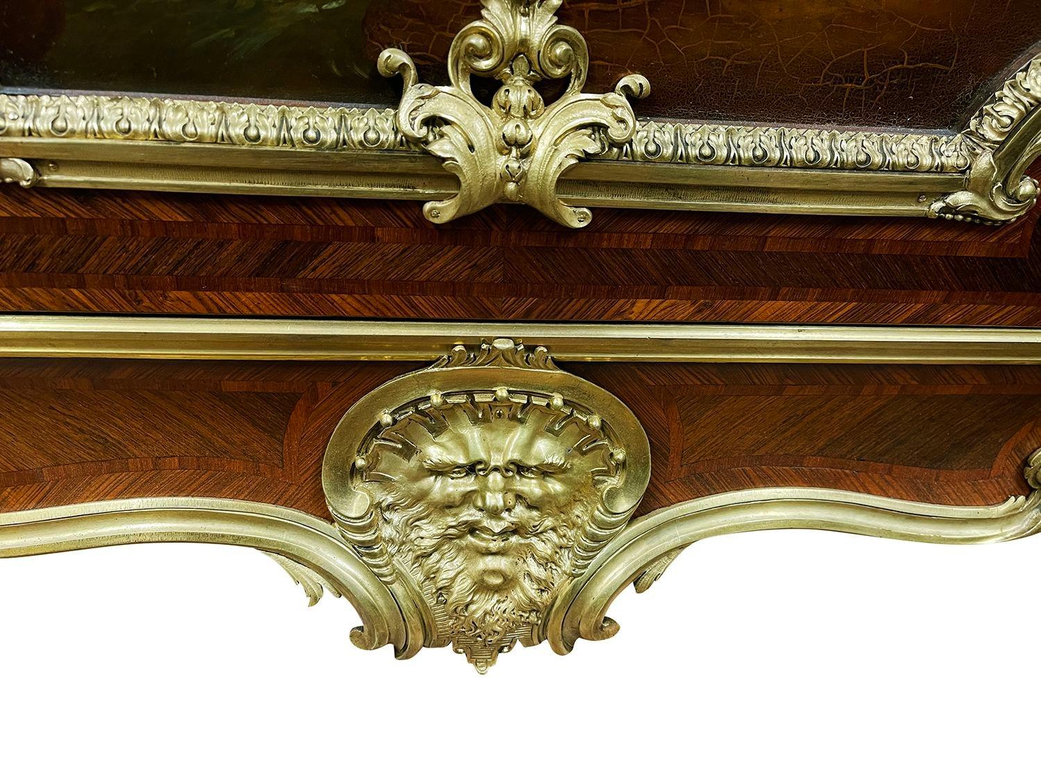 Cabinet d'appoint de style Louis XVI, Vernis Martin, 19e siècle, attribué à A Link en vente 4