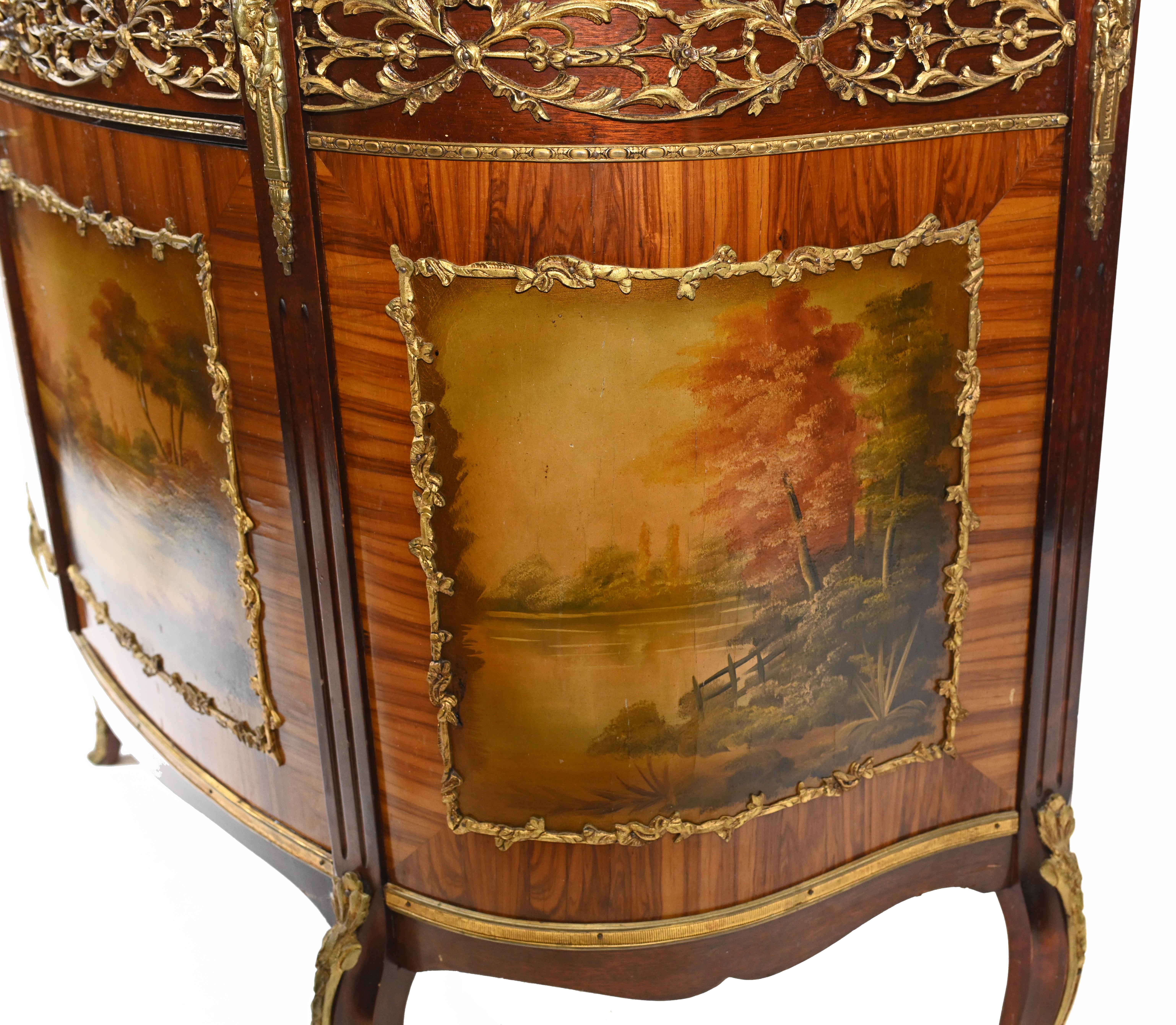 Vernis Martin Commode French Painted Cabinet For Sale 4