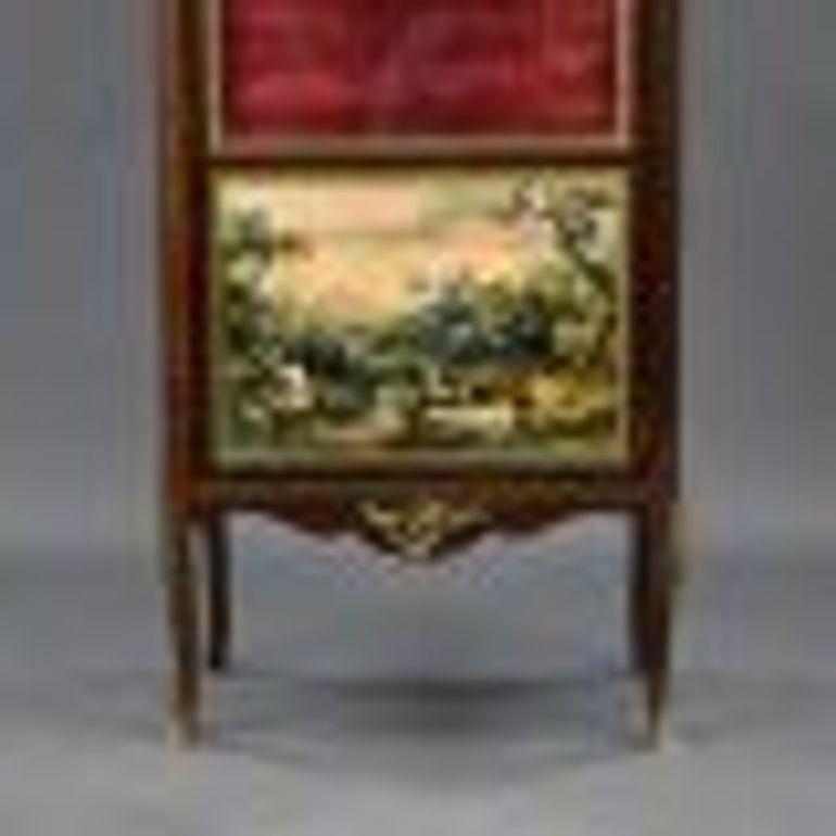 Mahogany Vernis Martin Display Cabinet by H & L Epstein For Sale