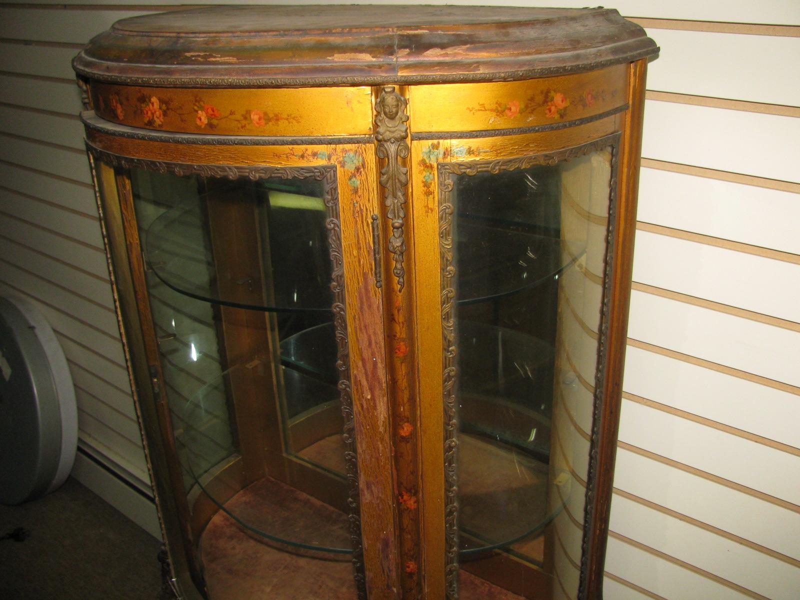 Vernis Martin French Curio Cabinet Bronze Mounts and Hand Painted Panels For Sale 2