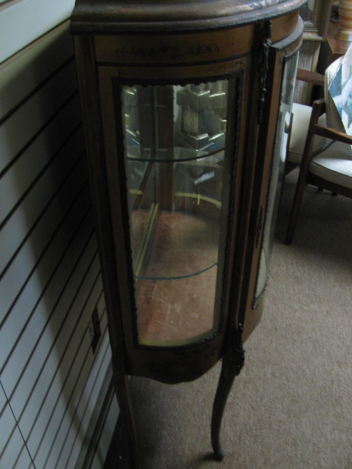 Vernis Martin French Curio Cabinet Bronze Mounts and Hand Painted Panels For Sale 1
