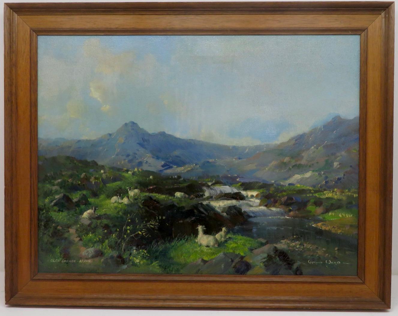Vernon de Beauvoir Ward Landscape Painting - Vernon Ward RBA (1905-85) ORIGINAL Scottish Landscape Oil Painting ARRAN ISLES