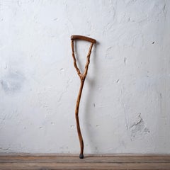 Vernon Edwards Crutch Form Walking Stick, 1980s