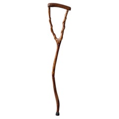 Vernon Edwards Crutch Form Walking Stick, 1980s
