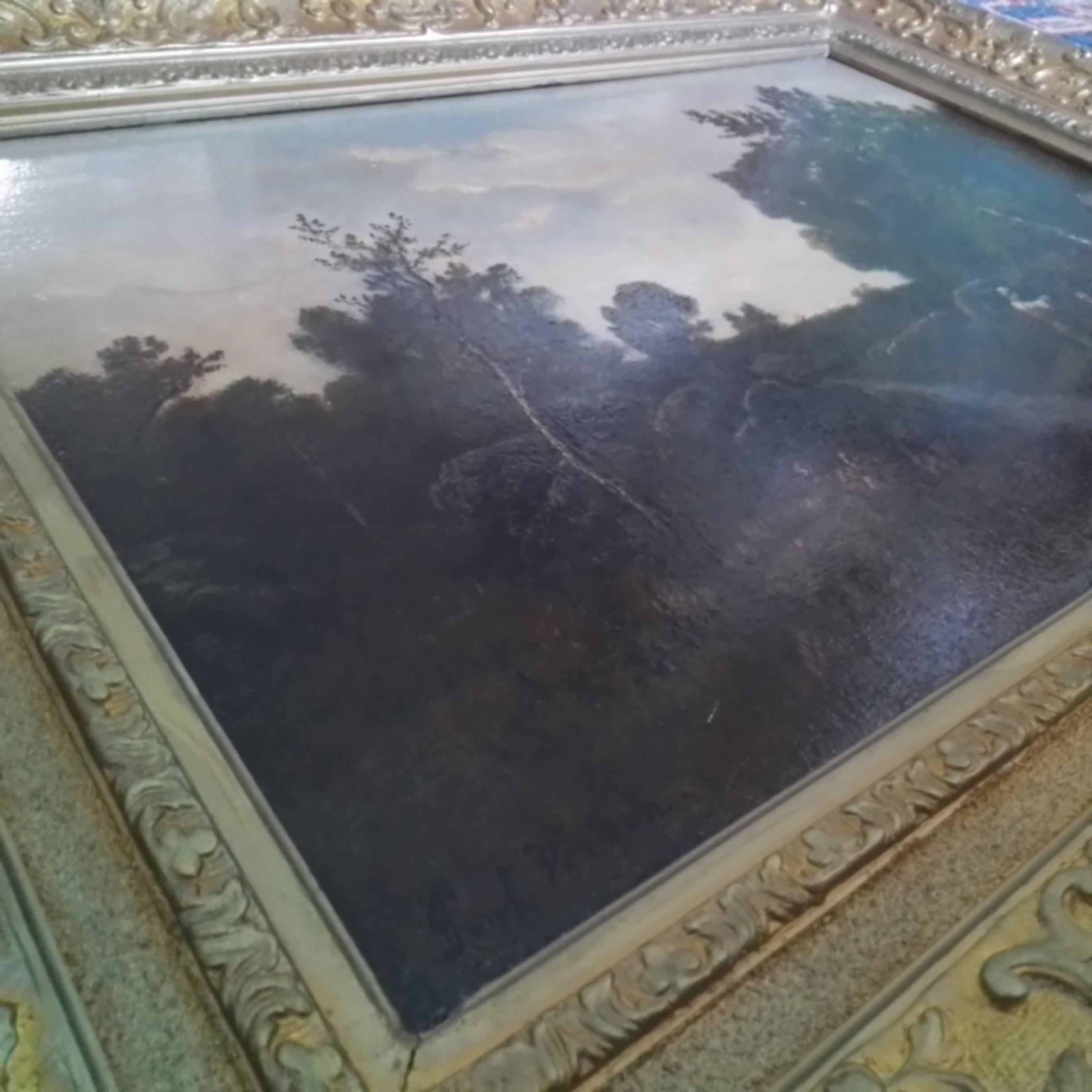 Paesaggio nella foresta di Fontainebleau - Painting Scuola francese di Vernon Paul