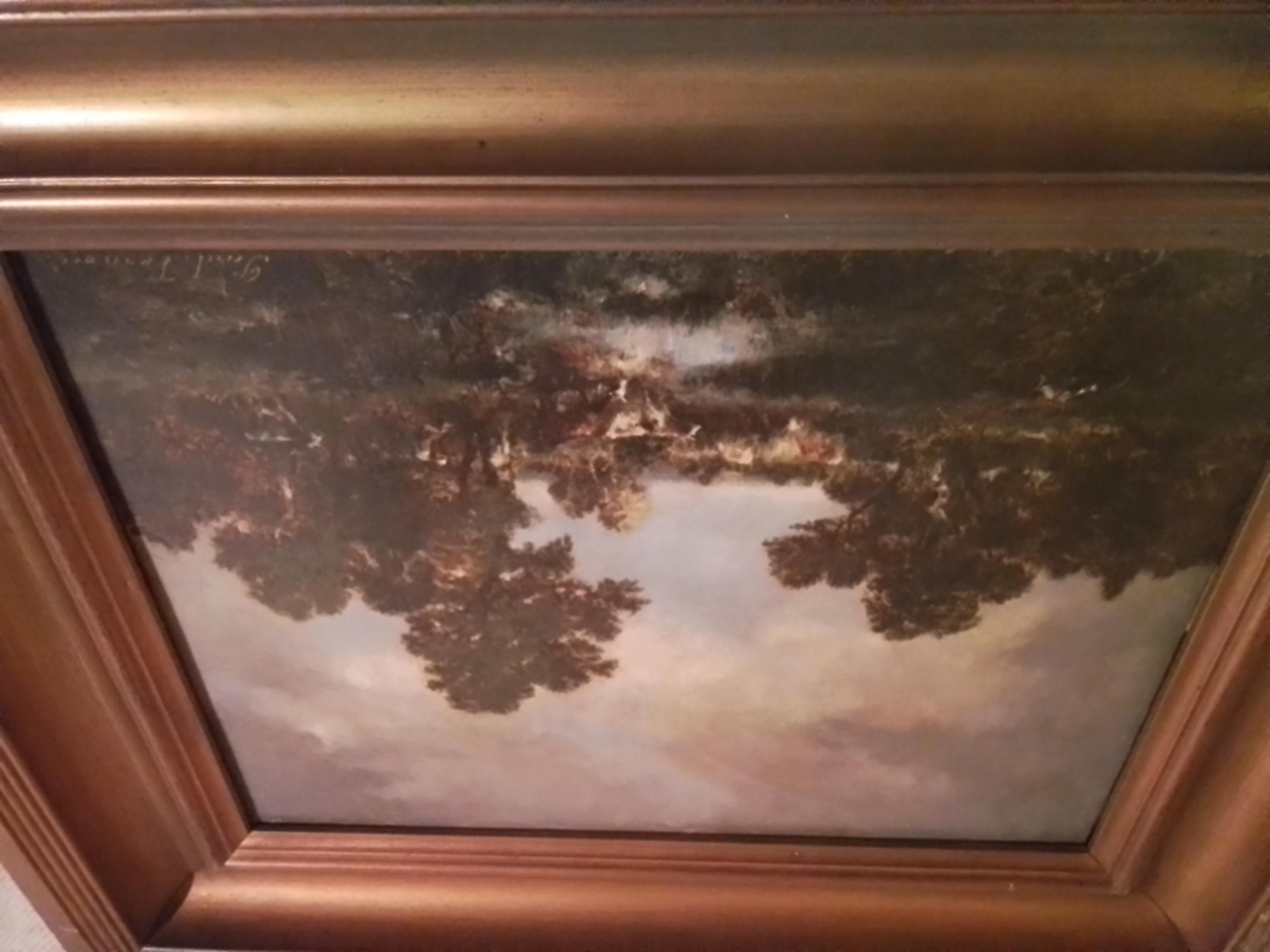 Shepherdess in the Fontainebleau forest. Barbizon. O/P Signed LR For Sale 13