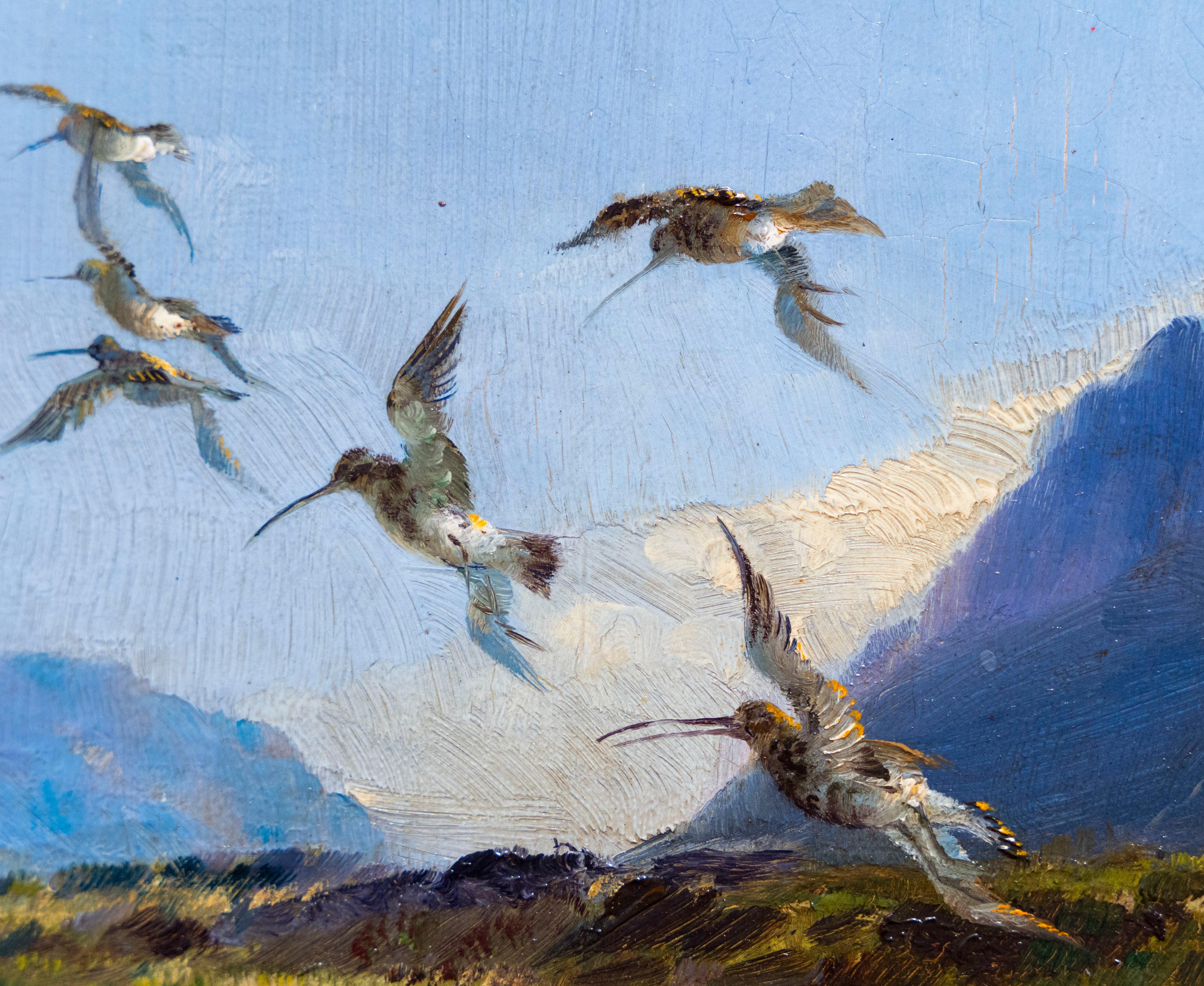 Arran Skyline, Sannox, Isle of Arran, mit Messern (Impressionismus), Painting, von Vernon Ward