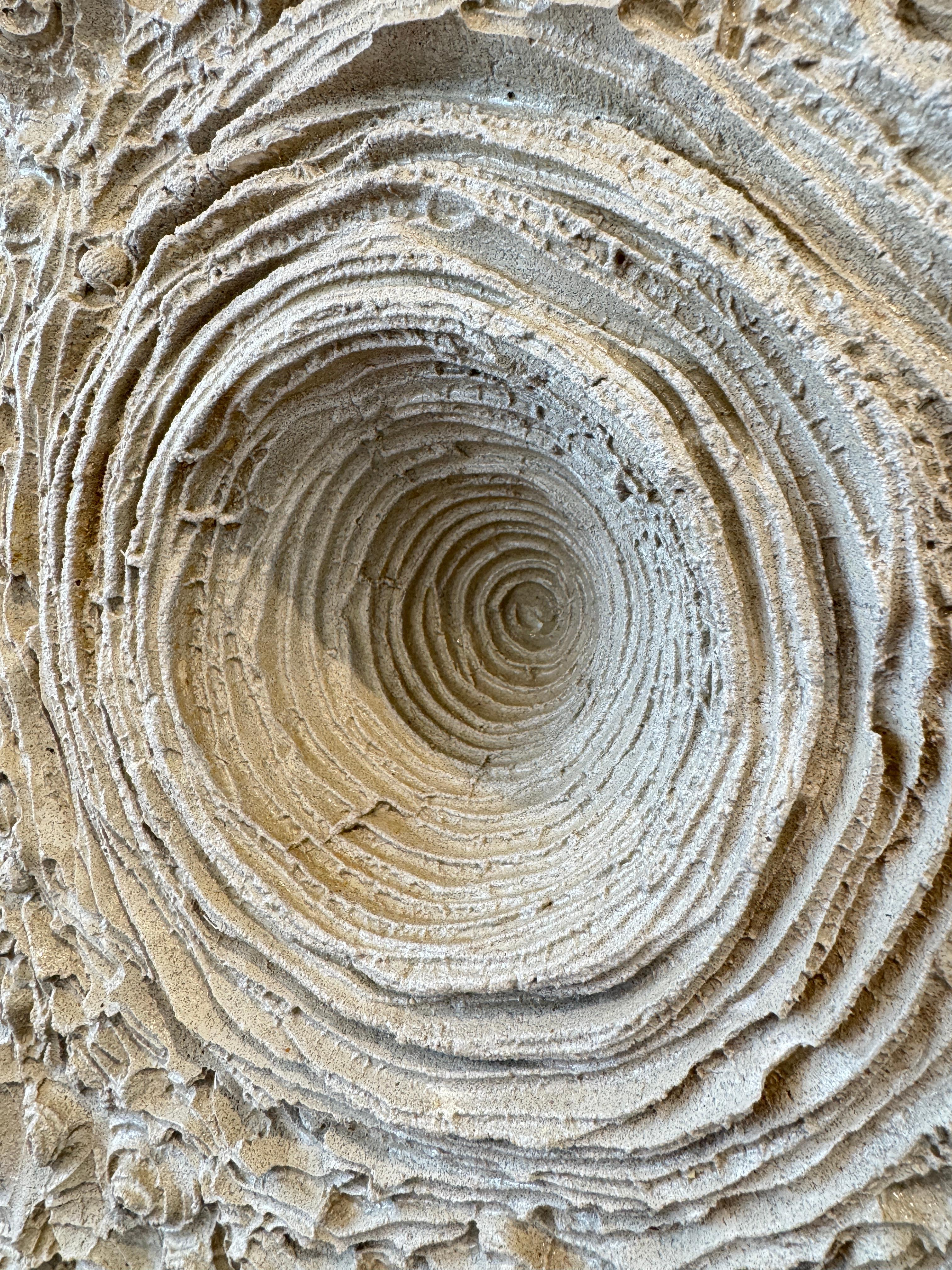 Sculpture murale en béton gris convexe inspirée de la Nature, 2021 en vente 2