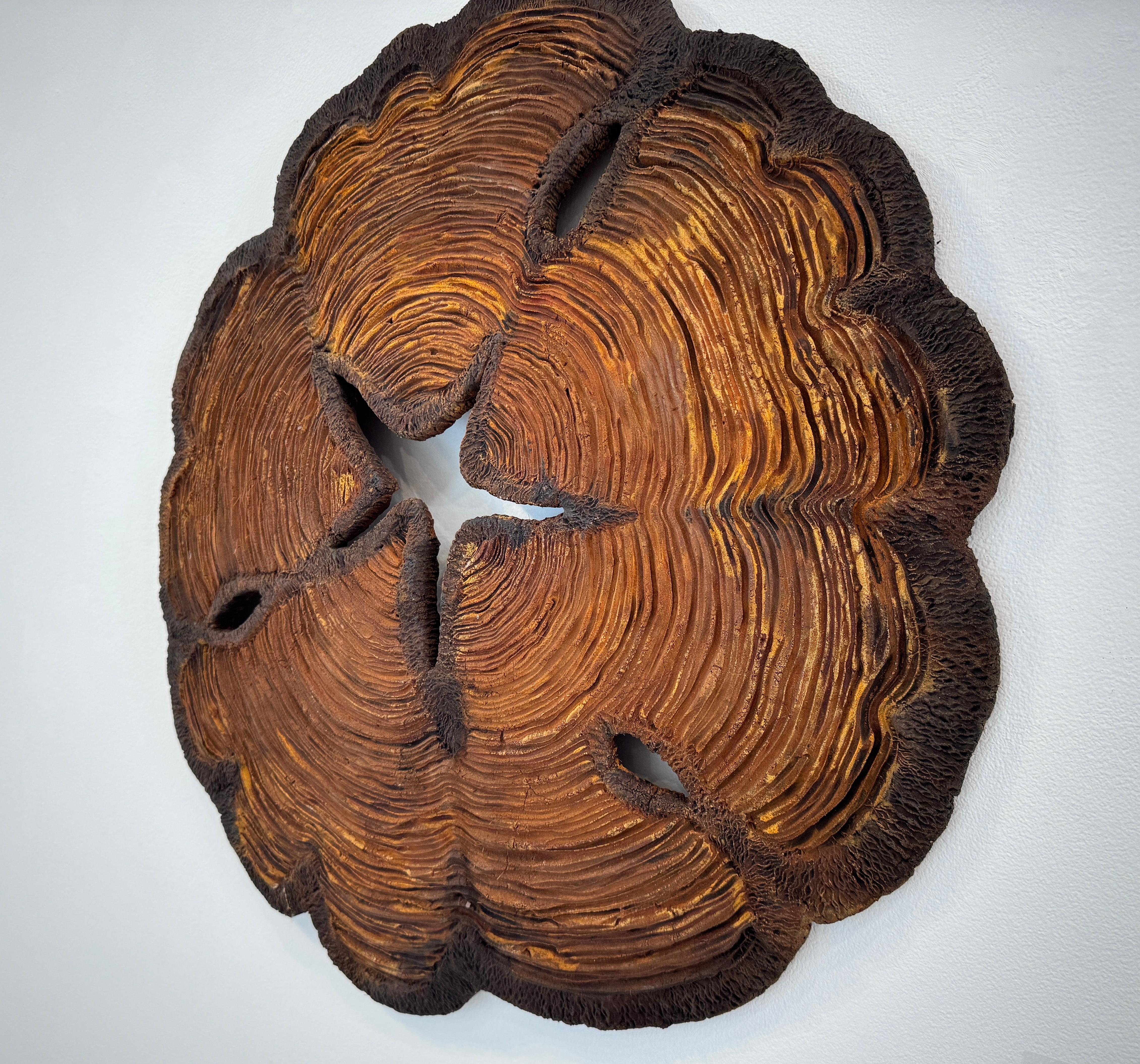 3 Dimensional Concrete wall sculpture, Tree Rings, 2020 - Sculpture by Vero Reato