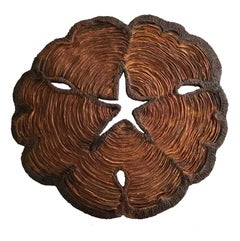 Scultura murale in cemento a forma di albero