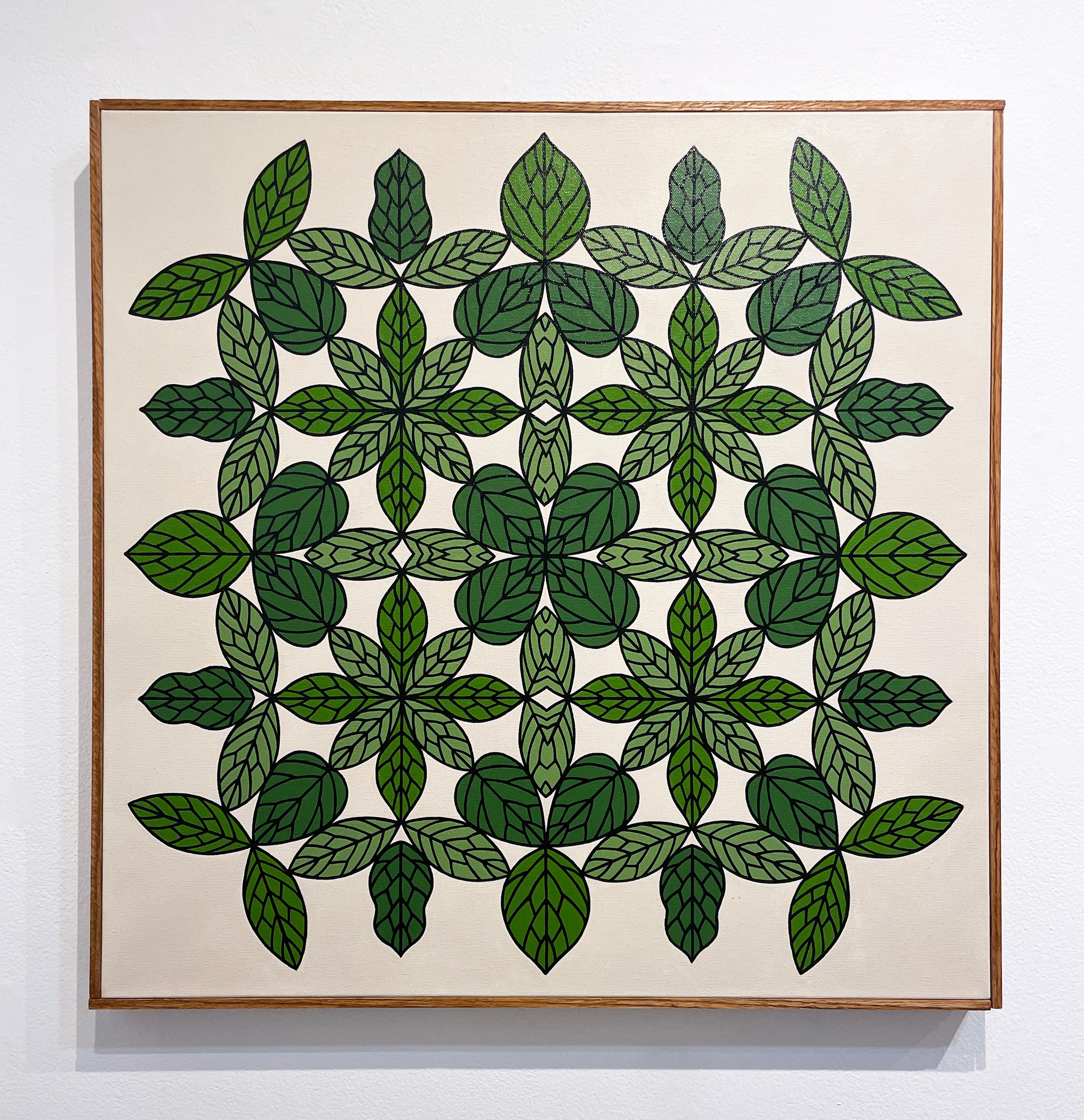 Verdor II von Vero Rivera (mandala mit Blättern) im Angebot 1