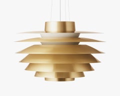 'Verona' 720 Brass Pendant Lamp by S. Middelboe for Lyfa 'New Edition'