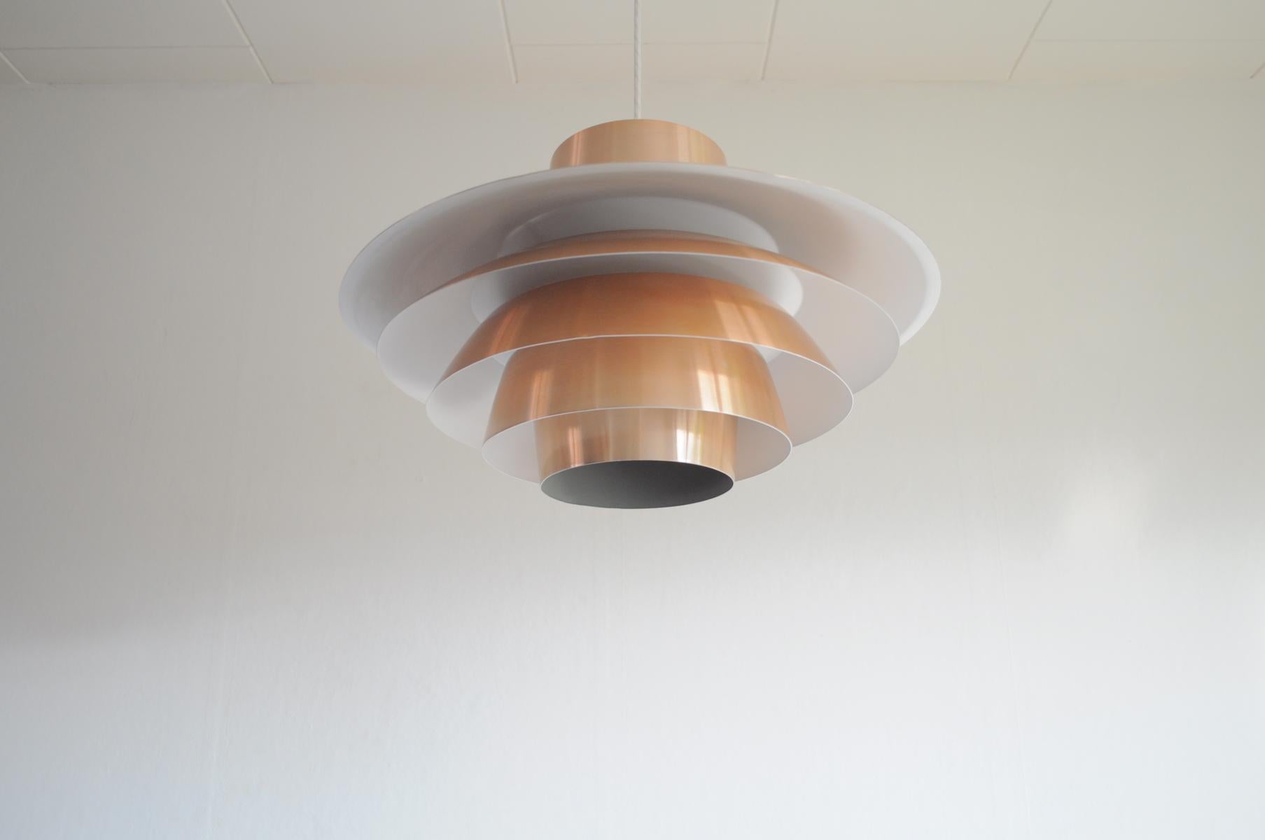 Scandinavian Modern Verona Copper Pendant by Sven Middelboe for Nordisk Solar, 1970s