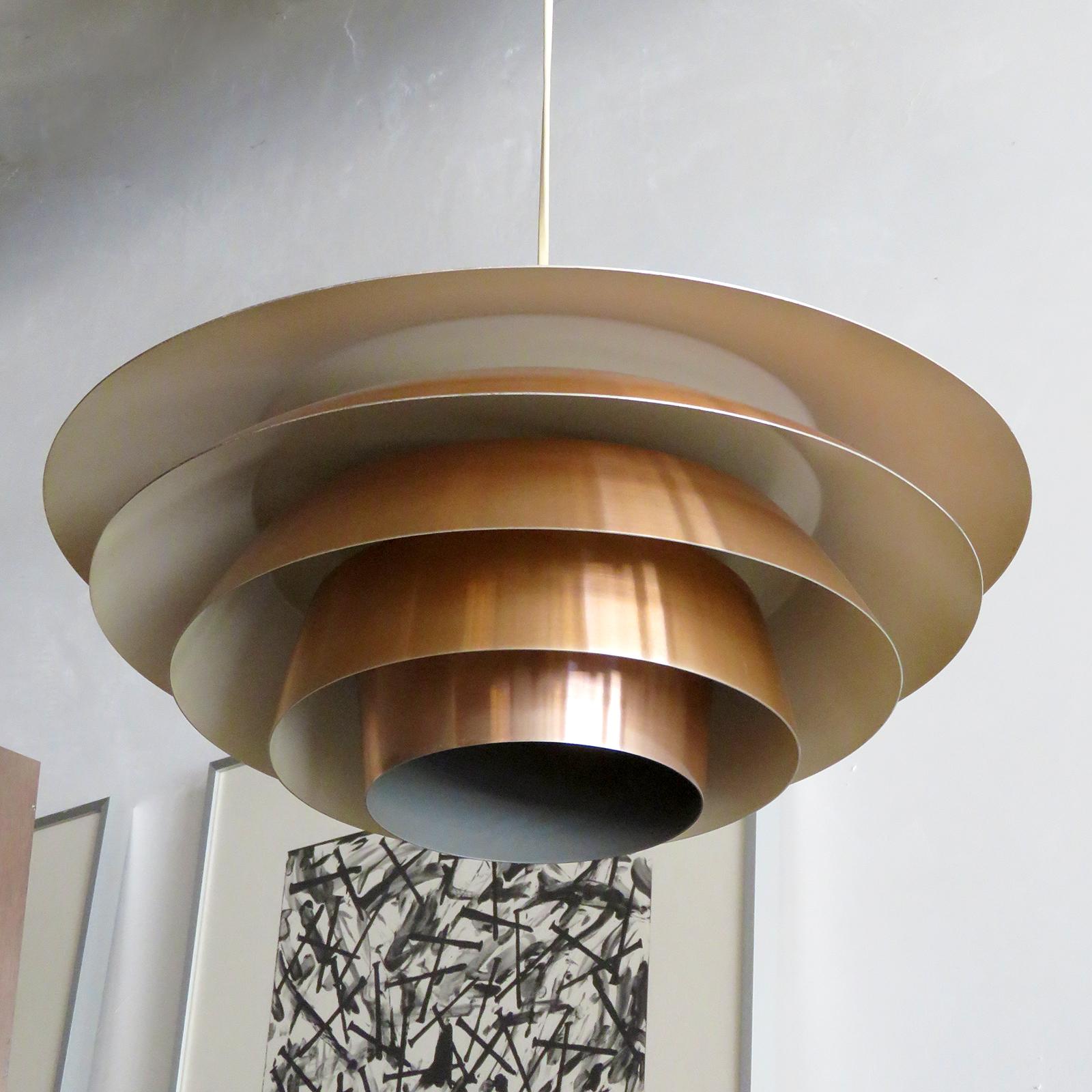 Scandinavian Modern 'Verona' Copper Pendant by Sven Middleboe, 1960