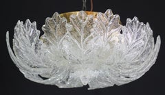 Verona, Luxury Italian Murano Glass Ceiling Light or Flush Mount, 1980s