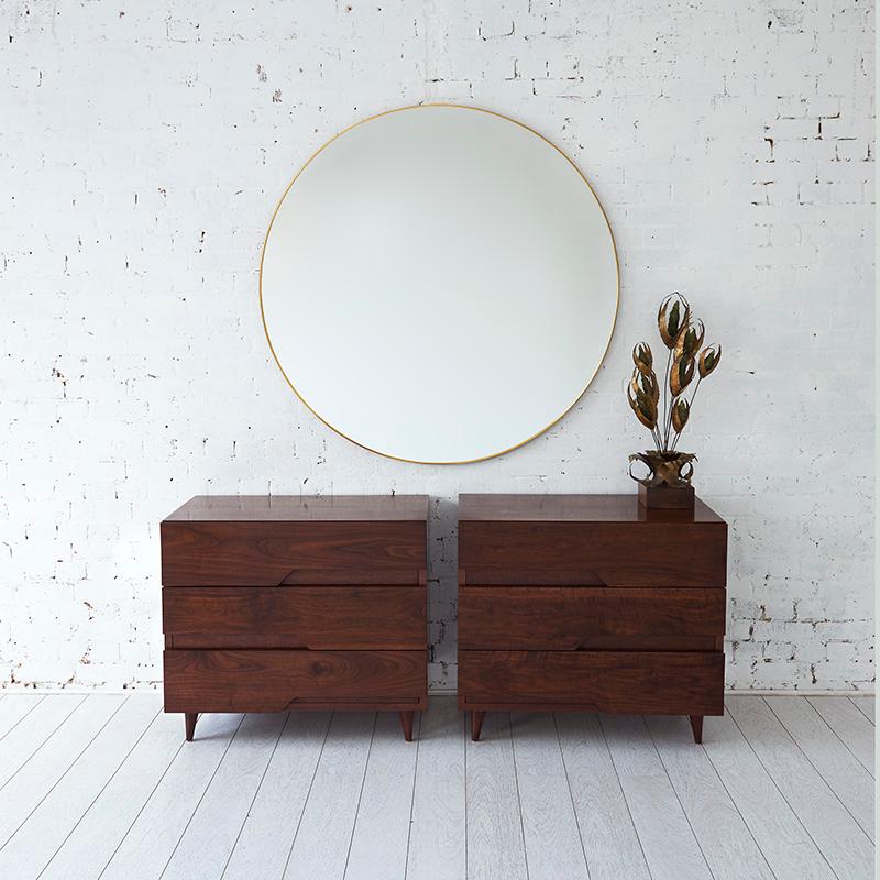 Verona Mirror - Bespoke - Mirrors with Brass, Bronze, Nickel or Chrome Frame For Sale 4