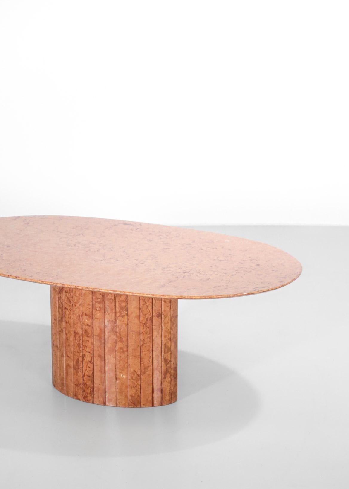 Italian Verone Marble Dining Table, 1970s