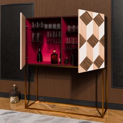 Veronese Cabinet With Geometric Inlays