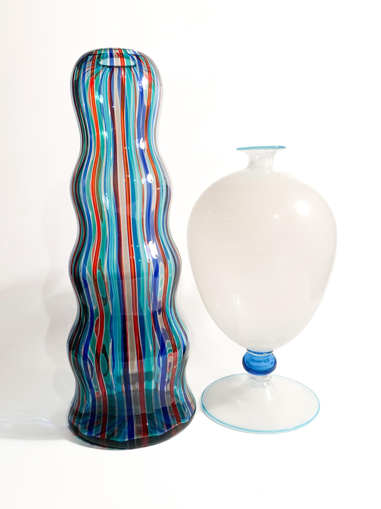 Veronese Model Filigree Vase in Murano Glass by Barovier & Toso, 1950s For Sale 4