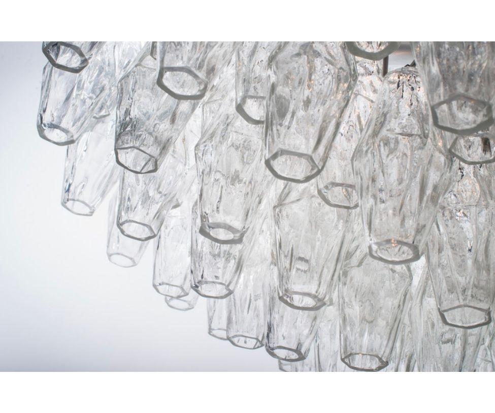 Modern Veronese Polyèdre Murano Glass Chandelier For Sale