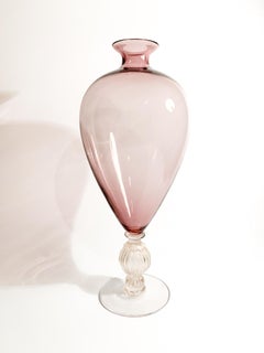 Veronese Vase in Purple and Gold Murano Glass by Nason 1980s