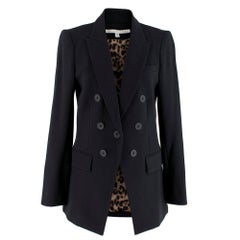 Veronica Beard Black Double-Breasted Blazer XS 4