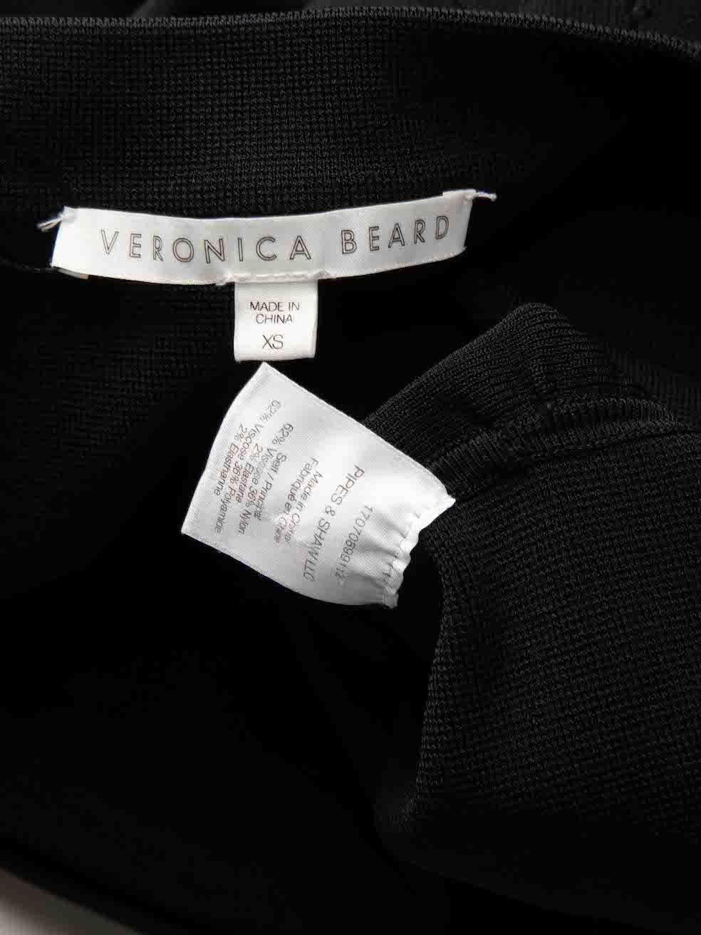 Women's Veronica Beard Black Tiered Accent Bodycon Dress Size XS