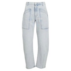 Veronica Beard Charlie Barrel Leg Light Wash Jeans £275 Neu Sz 23