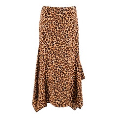 leopard print handkerchief Veronica Beard Leopard Print Silk Crepe Handkerchief Skirt - Size US 4