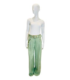 Veronica Beard Linen & Tencel Blend Palazzo Trousers
