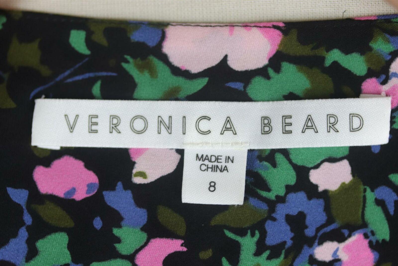 Black Veronica Beard Naomi Floral Print Silk Mini Dress