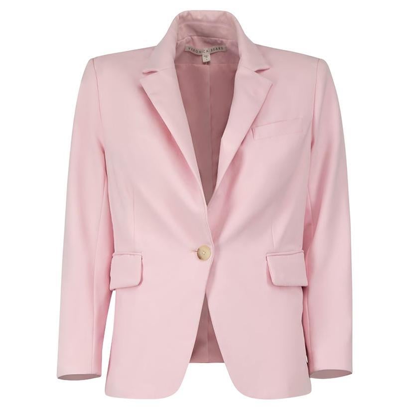 Veronica Beard Pink Single Breasted Button Blazer Size S For Sale